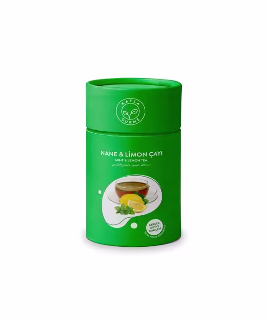 KAYLA Nane Limon Çayı Meyve Taneli Silindir Karton Kutu 175 Gr.
